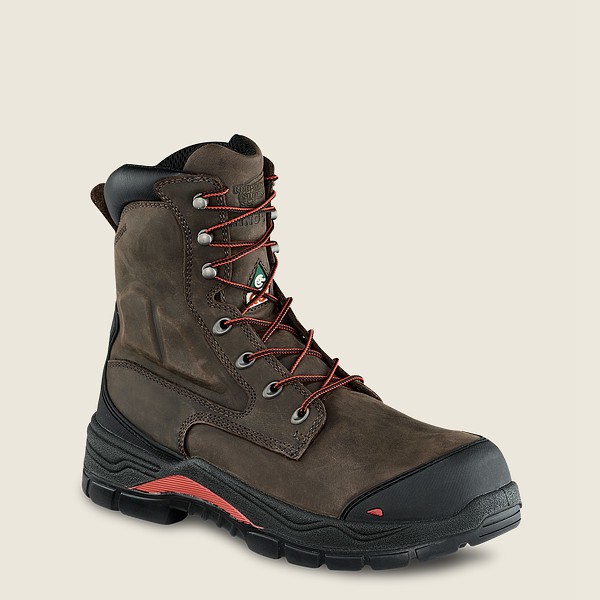 Botas de Seguridad Red Wing Hombre Grises Oscuro - King Toe® Adc - 8-Inch Insulated Waterproof Csa T